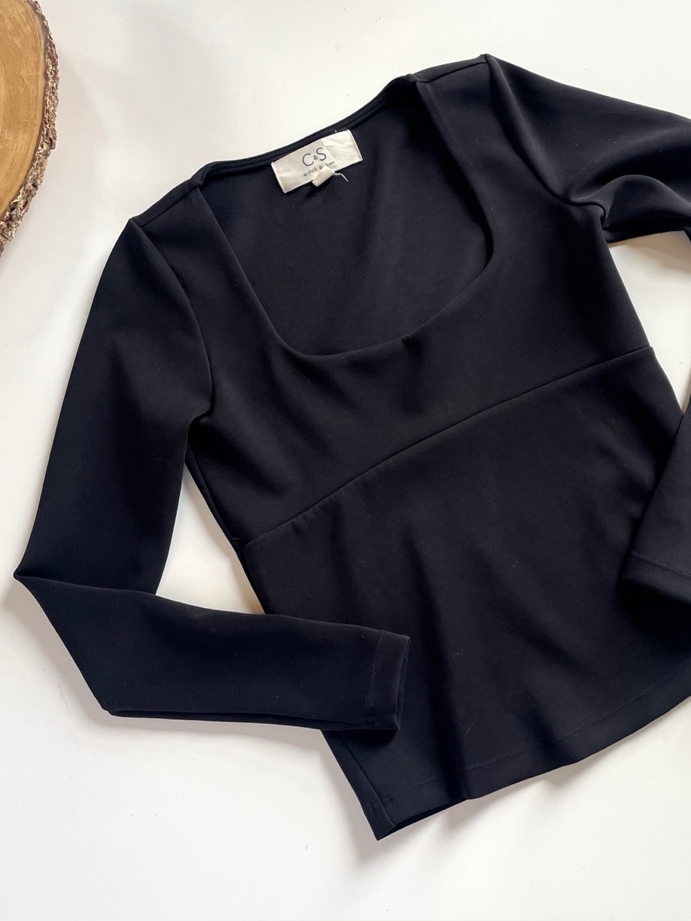 Cloth & Stone Anthropologie Black Long Sleeve Shirt | Size Small